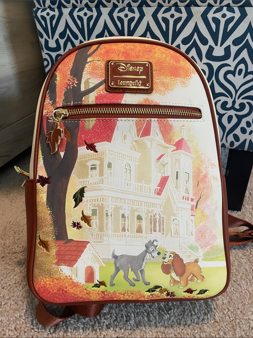 Lady & the Tramp Fall Leaves 🍁 🍂 Loungefly mini backpack